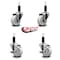 Service Caster 3'' Nylon Wheel Swivel 1-1/8'' Expanding Stem Caster Set 2 Brakes, 4PK SCC-EX20S314-NYS-2-TLB-2-118 - alternate 5